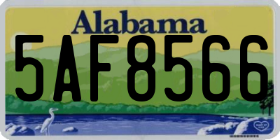 AL license plate 5AF8566