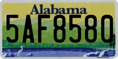 AL license plate 5AF8580