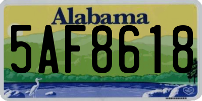 AL license plate 5AF8618