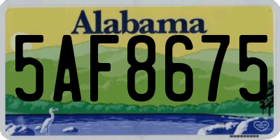 AL license plate 5AF8675