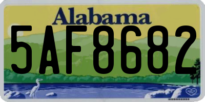 AL license plate 5AF8682