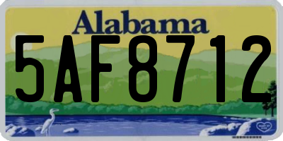 AL license plate 5AF8712