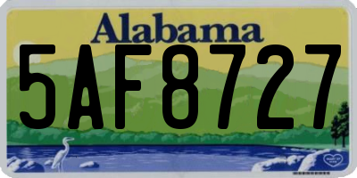 AL license plate 5AF8727