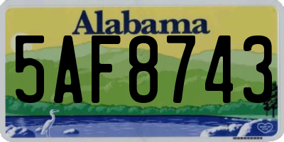 AL license plate 5AF8743
