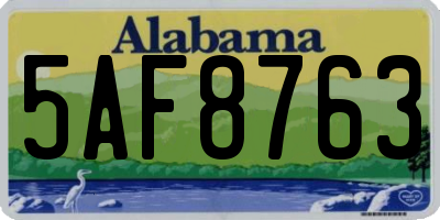 AL license plate 5AF8763