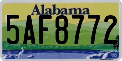 AL license plate 5AF8772