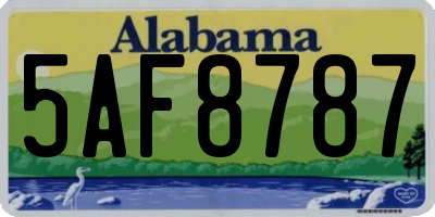 AL license plate 5AF8787