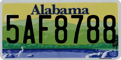 AL license plate 5AF8788