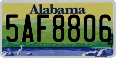 AL license plate 5AF8806