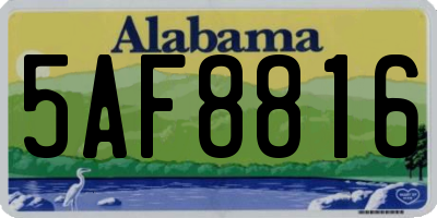 AL license plate 5AF8816