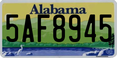 AL license plate 5AF8945