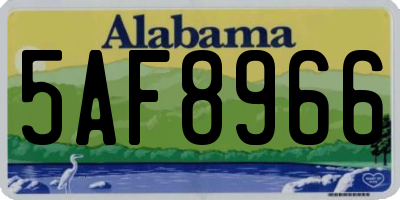 AL license plate 5AF8966