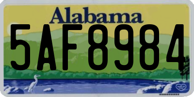 AL license plate 5AF8984