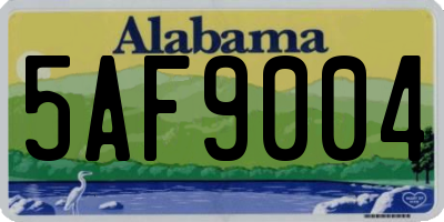 AL license plate 5AF9004