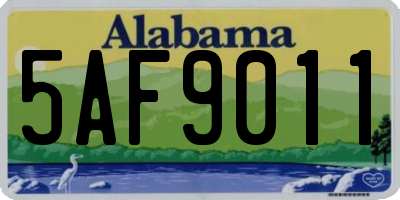 AL license plate 5AF9011