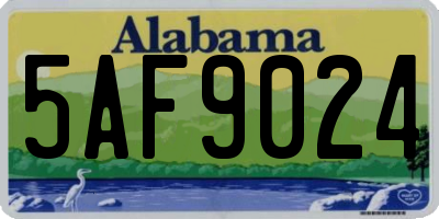 AL license plate 5AF9024