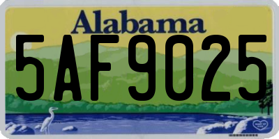AL license plate 5AF9025