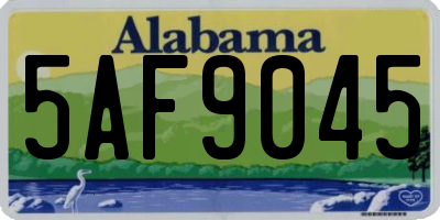 AL license plate 5AF9045