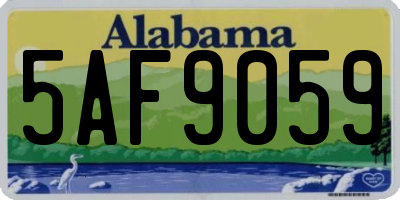 AL license plate 5AF9059
