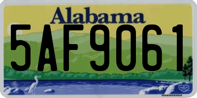AL license plate 5AF9061