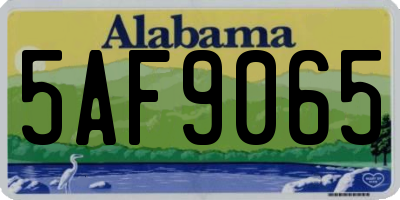 AL license plate 5AF9065