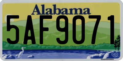 AL license plate 5AF9071