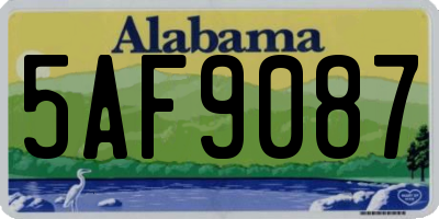 AL license plate 5AF9087