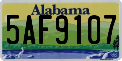 AL license plate 5AF9107