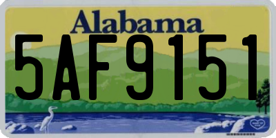 AL license plate 5AF9151