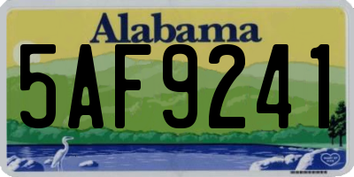 AL license plate 5AF9241
