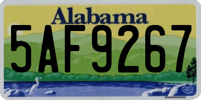 AL license plate 5AF9267