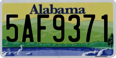 AL license plate 5AF9371