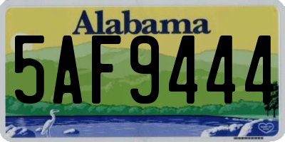 AL license plate 5AF9444