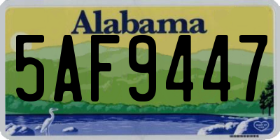 AL license plate 5AF9447