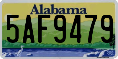 AL license plate 5AF9479