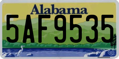 AL license plate 5AF9535