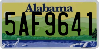 AL license plate 5AF9641