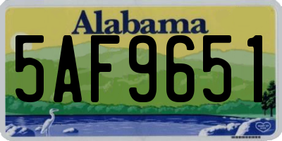 AL license plate 5AF9651