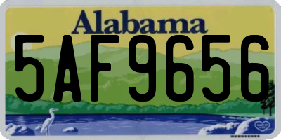 AL license plate 5AF9656