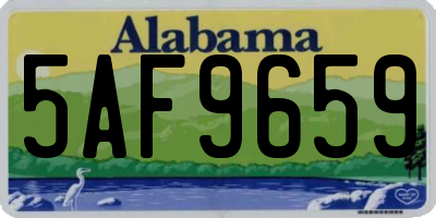 AL license plate 5AF9659