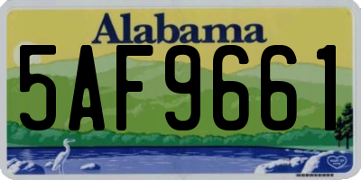 AL license plate 5AF9661