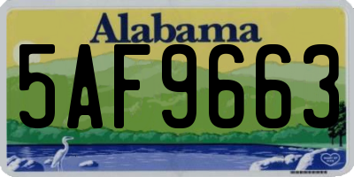 AL license plate 5AF9663