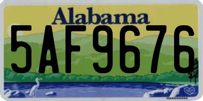 AL license plate 5AF9676