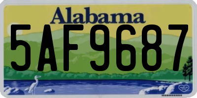 AL license plate 5AF9687