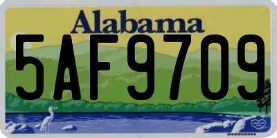 AL license plate 5AF9709