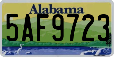 AL license plate 5AF9723