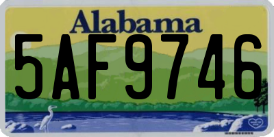 AL license plate 5AF9746
