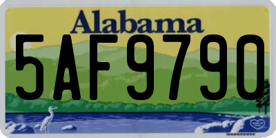 AL license plate 5AF9790
