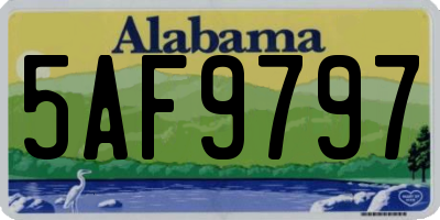 AL license plate 5AF9797
