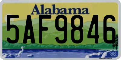 AL license plate 5AF9846